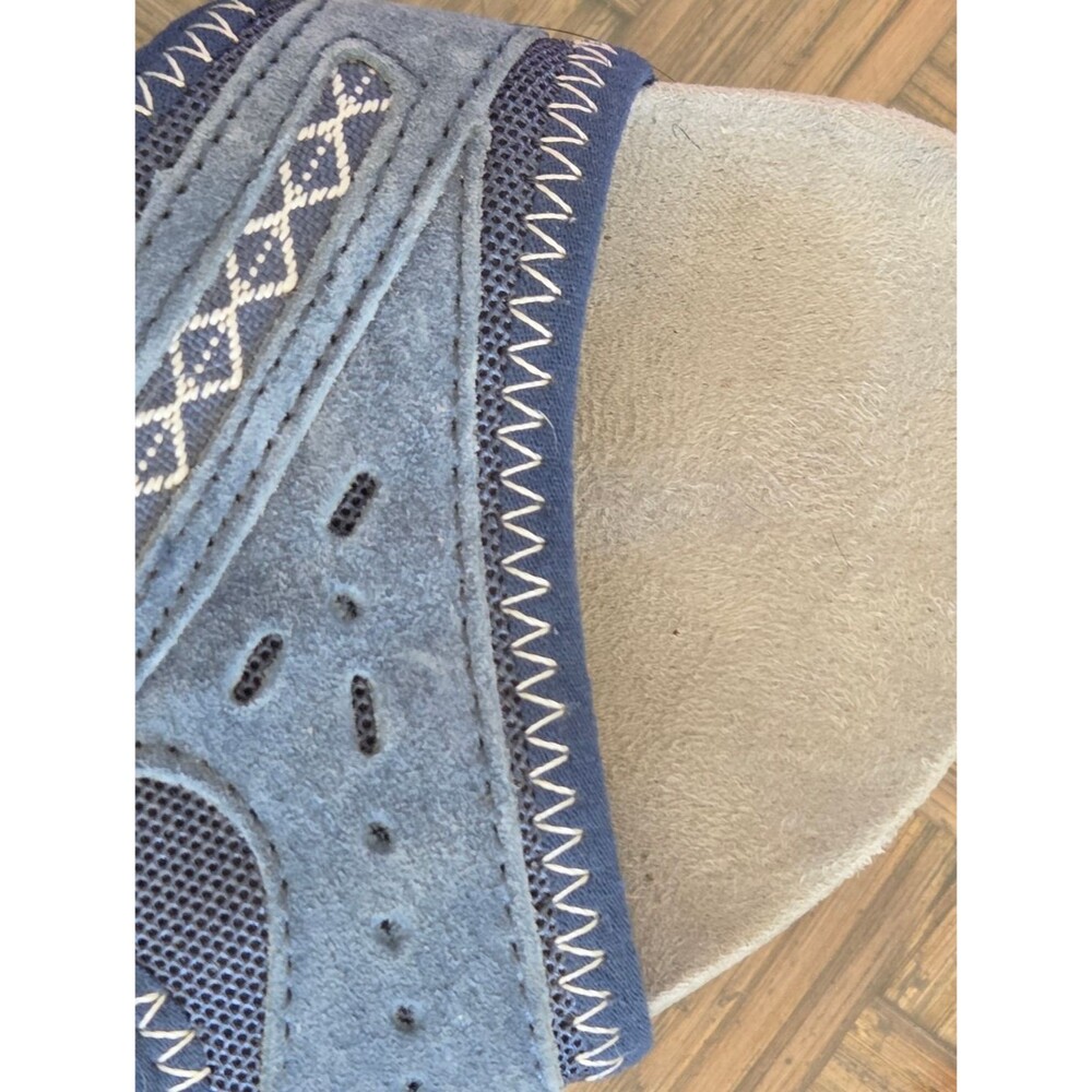 Earth Spirit Comfort Sandals Blue Leather Slides Gelron Cushion 7 - Picture 14 of 15